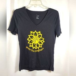 a new day black short sleeve tee women's M  #1404